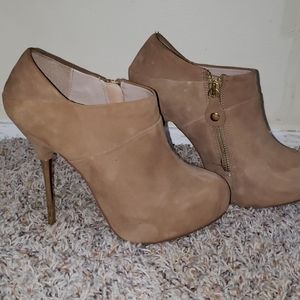 Leather and Swade stilleto booties